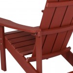 Charlestown All-Weather Adirondack Chair in Red Faux Wood