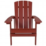 Charlestown All-Weather Adirondack Chair in Red Faux Wood