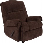 Contemporary Kelly Chocolate Super Soft Microfiber Rocker Recliner