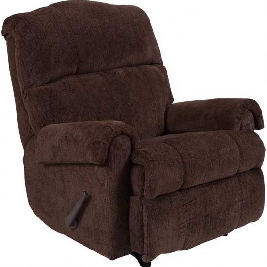 Contemporary Kelly Chocolate Super Soft Microfiber Rocker Recliner