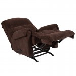 Contemporary Kelly Chocolate Super Soft Microfiber Rocker Recliner