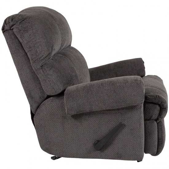 Contemporary Kelly Gray Super Soft Microfiber Rocker Recliner