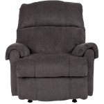 Contemporary Kelly Gray Super Soft Microfiber Rocker Recliner