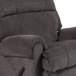 Contemporary Kelly Gray Super Soft Microfiber Rocker Recliner