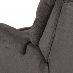 Contemporary Kelly Gray Super Soft Microfiber Rocker Recliner