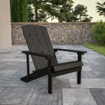 Charlestown All-Weather Adirondack Chair in Slate Gray Faux Wood