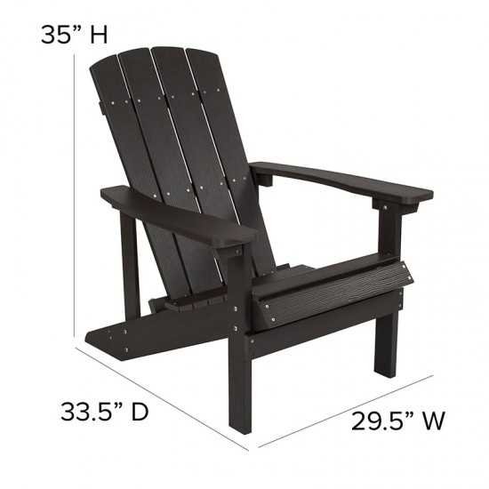 Charlestown All-Weather Adirondack Chair in Slate Gray Faux Wood