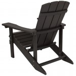 Charlestown All-Weather Adirondack Chair in Slate Gray Faux Wood