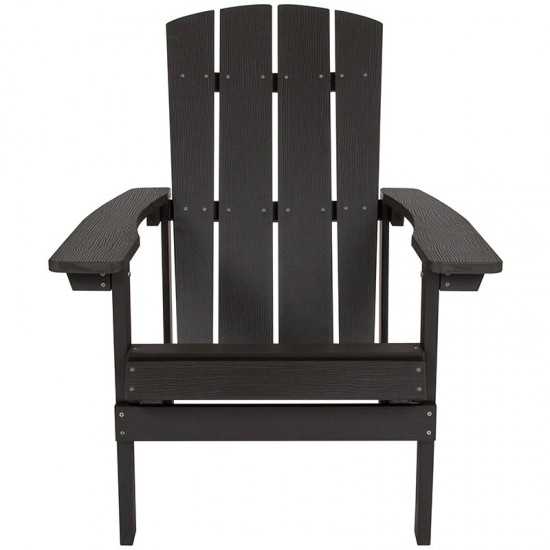 Charlestown All-Weather Adirondack Chair in Slate Gray Faux Wood