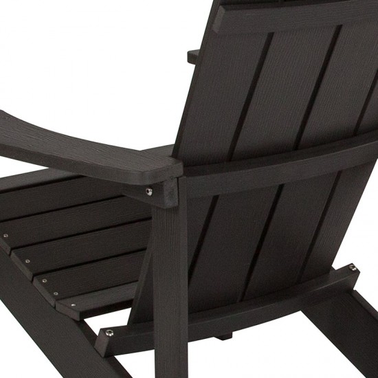 Charlestown All-Weather Adirondack Chair in Slate Gray Faux Wood