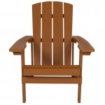 Charlestown All-Weather Adirondack Chair in Teak Faux Wood