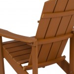 Charlestown All-Weather Adirondack Chair in Teak Faux Wood