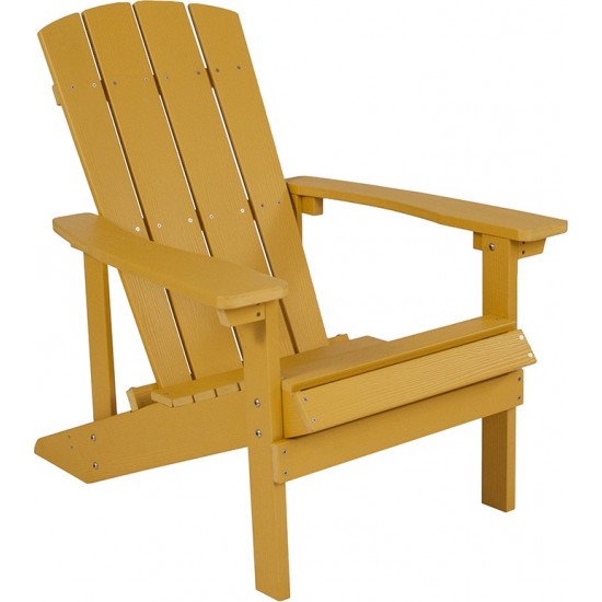 Charlestown All-Weather Adirondack Chair in Yellow Faux Wood