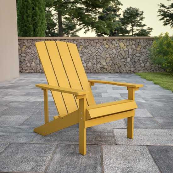 Charlestown All-Weather Adirondack Chair in Yellow Faux Wood