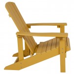 Charlestown All-Weather Adirondack Chair in Yellow Faux Wood