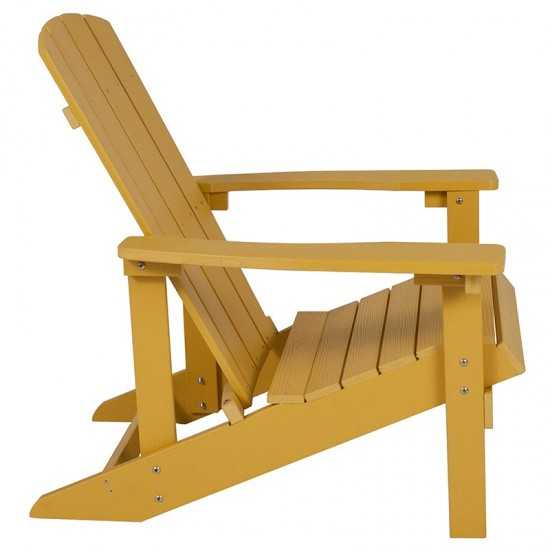 Charlestown All-Weather Adirondack Chair in Yellow Faux Wood