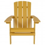 Charlestown All-Weather Adirondack Chair in Yellow Faux Wood