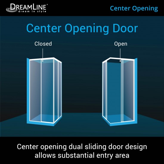 Cornerview 34 1/2 in. D x 34 1/2 in. W x 72 in. H Framed Sliding Shower Enclosure in Chrome