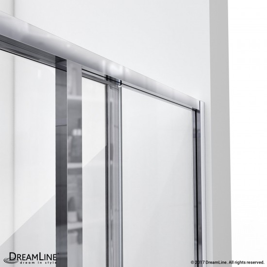 Cornerview 34 1/2 in. D x 34 1/2 in. W x 72 in. H Framed Sliding Shower Enclosure in Chrome