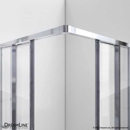 Cornerview 34 1/2 in. D x 34 1/2 in. W x 72 in. H Framed Sliding Shower Enclosure in Chrome
