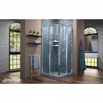 Cornerview 40 1/2 in. D x 40 1/2 in. W x 72 in. H Framed Sliding Shower Enclosure in Chrome