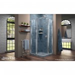 Cornerview 40 1/2 in. D x 40 1/2 in. W x 72 in. H Framed Sliding Shower Enclosure in Chrome