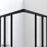 Cornerview 40 1/2 in. D x 40 1/2 in. W x 72 in. H Framed Sliding Shower Enclosure in Satin Black