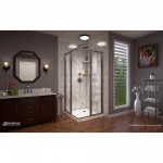 Cornerview 34 1/2 in. D x 34 1/2 in. W x 72 in. H Framed Sliding Shower Enclosure in Brushed Nickel