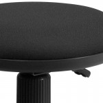 Black Ergonomic Stool with Foot Ring