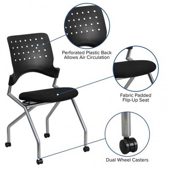 Galaxy Mobile Nesting Chair with Black Fabric Seat