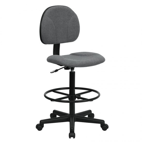 Gray Fabric Drafting Chair (Cylinders: 22.5''-27''H or 26''-30.5''H)