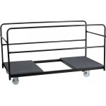 Folding Table Dolly with Carpeted Platform for Round Tables