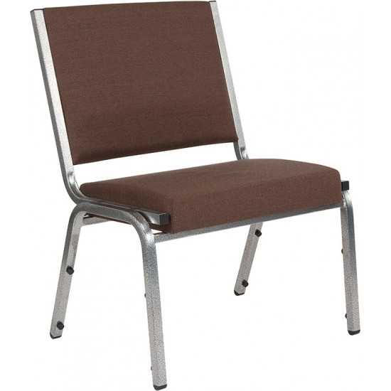 1500 lb. Rated Brown Antimicrobial Fabric Bariatric Medical Reception Chair