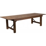 9' x 40" Rectangular Antique Rustic Solid Pine Folding Farm Table