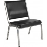 1500 lb. Rated Black Antimicrobial Vinyl Bariatric Medical Reception Chair