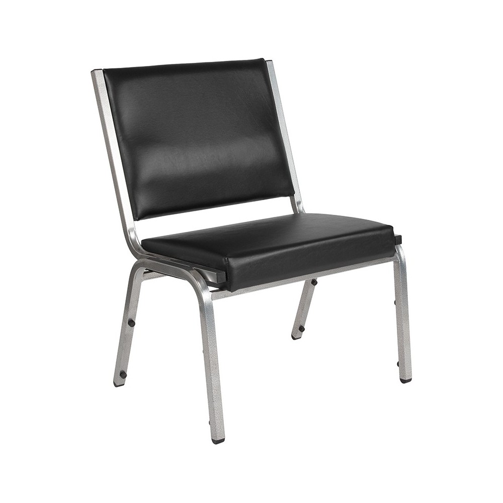 1500 lb. Rated Black Antimicrobial Vinyl Bariatric Medical Reception Chair