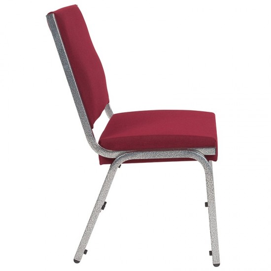 1500 lb. Rated Burgundy Antimicrobial Fabric Bariatric Medical Reception Chair