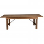 8' x 40" Rectangular Antique Rustic Solid Pine Folding Farm Table