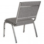 1500 lb. Rated Gray Antimicrobial Fabric Bariatric Medical Reception Chair