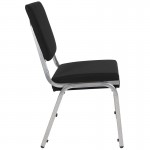 1500 lb. Rated Black Antimicrobial Fabric Bariatric Medical Reception Chair with 3/4 Panel Back