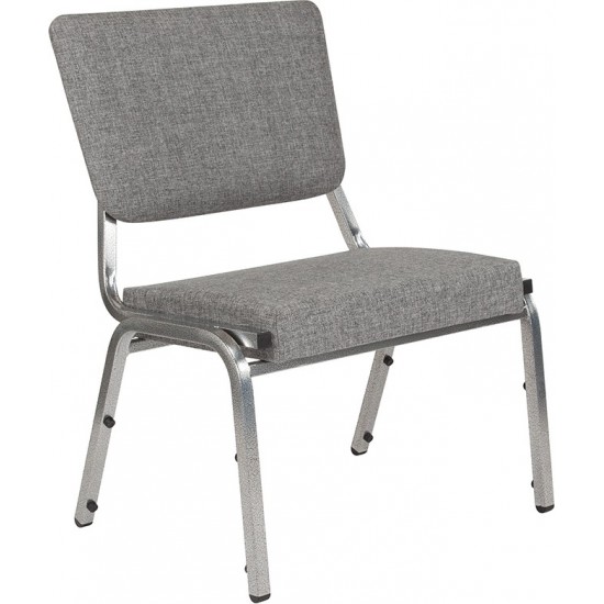 1500 lb. Rated Gray Antimicrobial Fabric Bariatric Medical Reception Chair with 3/4 Panel Back