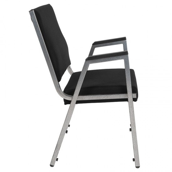 1500 lb. Rated Black Antimicrobial Fabric Bariatric Medical Reception Arm Chair