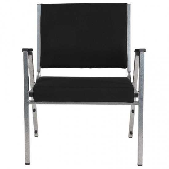 1500 lb. Rated Black Antimicrobial Fabric Bariatric Medical Reception Arm Chair