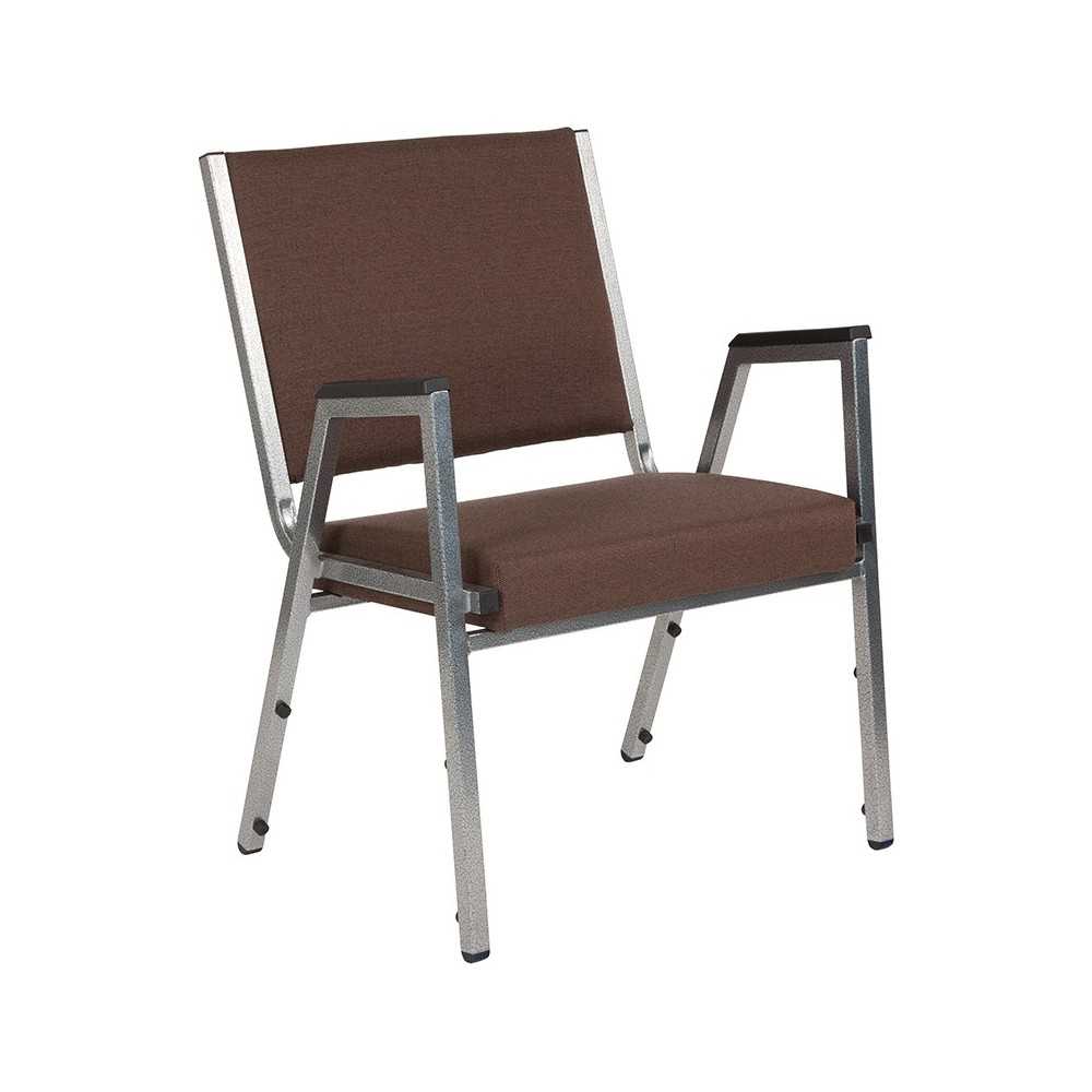 1500 lb. Rated Brown Antimicrobial Fabric Bariatric Medical Reception Arm Chair