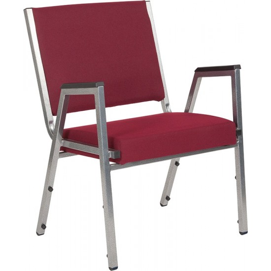 1500 lb. Rated Burgundy Antimicrobial Fabric Bariatric Medical Reception Arm Chair