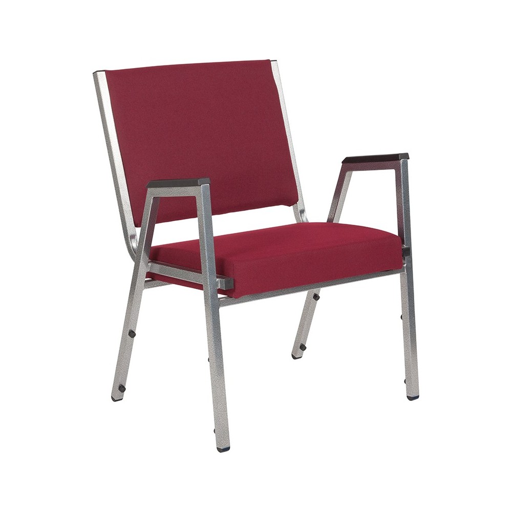 1500 lb. Rated Burgundy Antimicrobial Fabric Bariatric Medical Reception Arm Chair