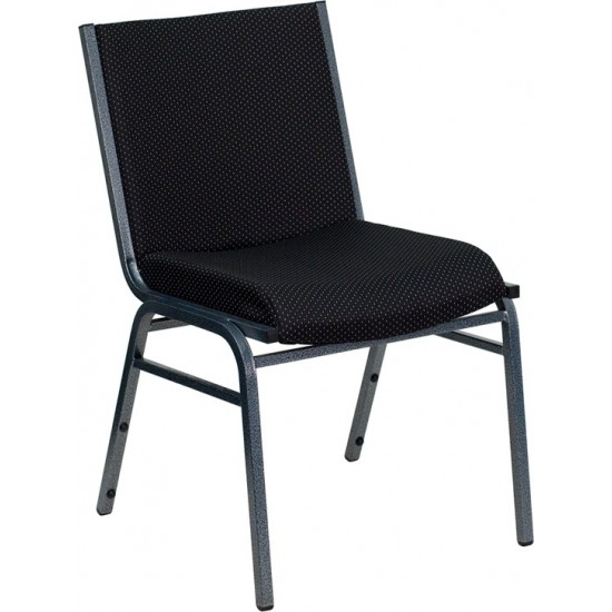 Heavy Duty Black Dot Fabric Stack Chair