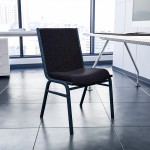 Heavy Duty Black Dot Fabric Stack Chair