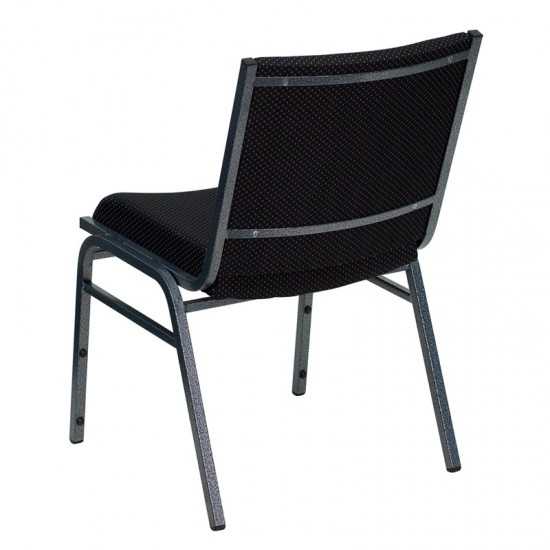 Heavy Duty Black Dot Fabric Stack Chair