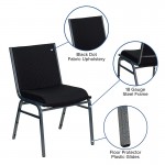 Heavy Duty Black Dot Fabric Stack Chair